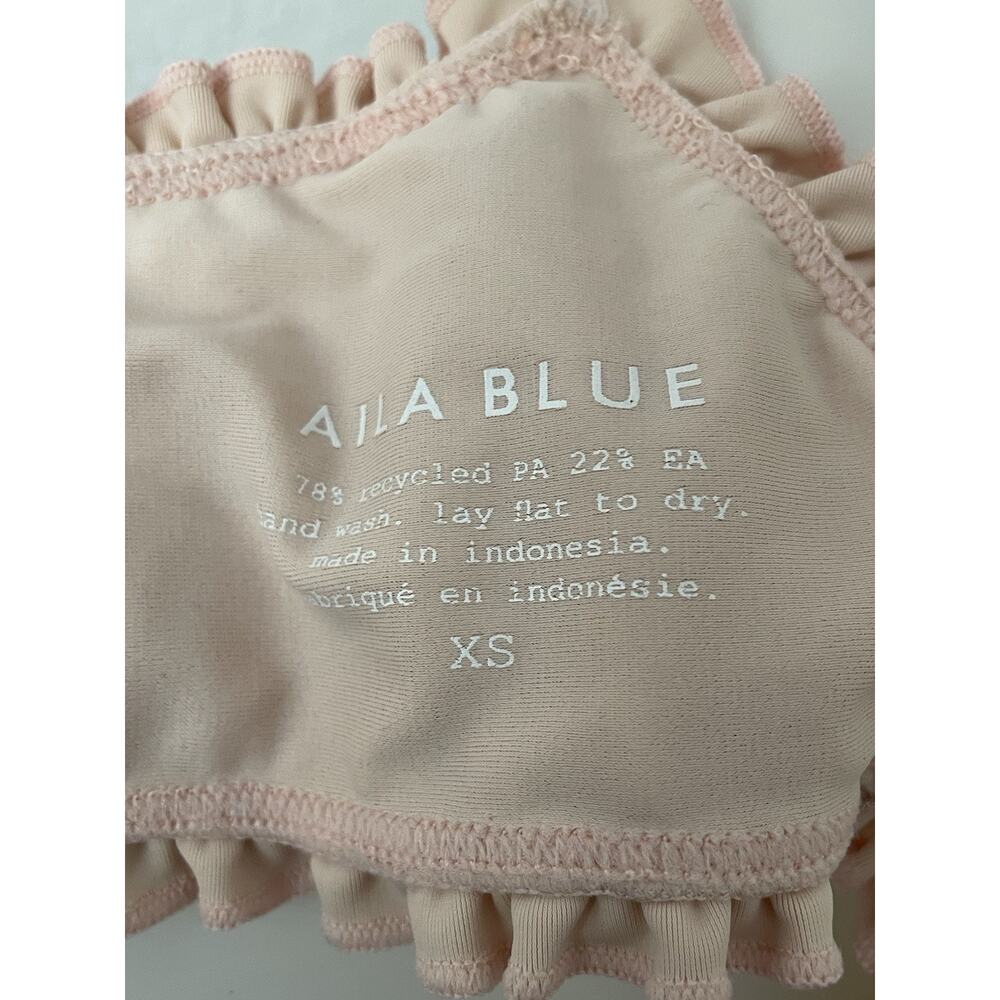Aila Blue Swim Bikini Top Lacy Ruffed Swimwear Beach Summer - Picture 8 of 8
